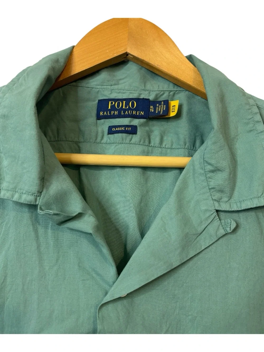 Polo Ralph Lauren Seafoam Classic Fit Camp Shirt Blue Pony Men's XL